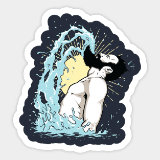 Manly Beard Flip Sticker